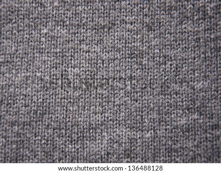 Gray knitting background of handmade woolen pattern