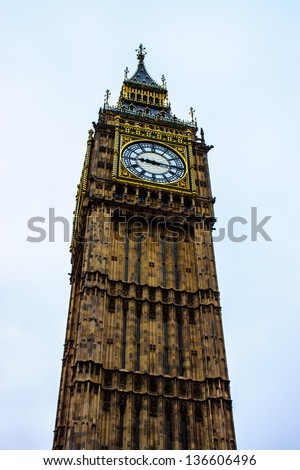 The Elizabeth Tower (Big Ben) in London, United Kingdom