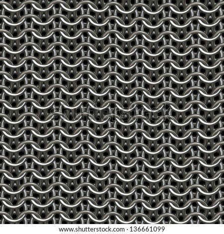 Abstract chain mail grid texture. Seamless pattern.