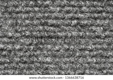 Texture of the Gray Nylon Carpet. Textile Background with Copy Space