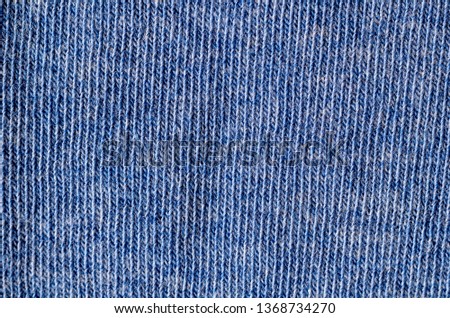Textile cloth with blue and white thread