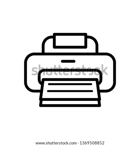 Printer vector icon. Illustration isolated for graphic and web design.