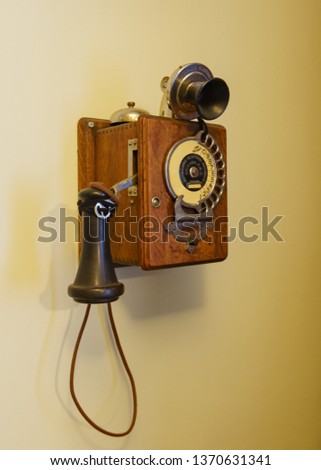 An old wall phone