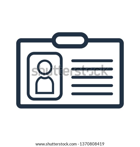 Identity card line icon. Id badge vector illustration isolated on white. Id card outline style design, designed for web and app