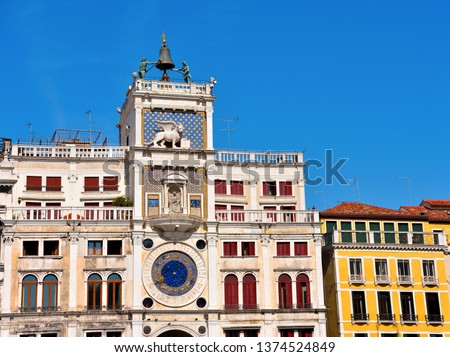 tower clock piazza san Marco Venice Italy