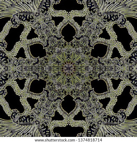 Beautiful Geometric Kaleidoscope  Abstract Seamless Pattern or Texture for Interior / Exterior Works, Background, Backdrop, or Wallpaper.