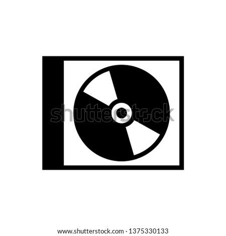 Disk icon, CD or DVD vector illustration.
