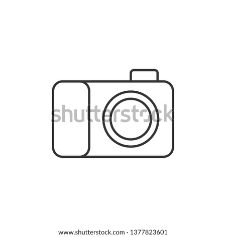 Simple liner Photo camera icon. Symbol for your web site design
