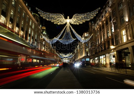 Christmas preparations Regent street London