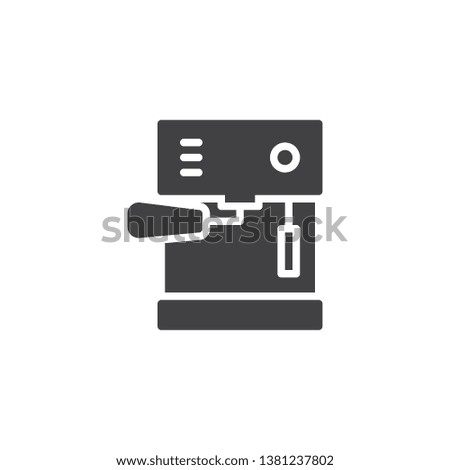 Coffee machine vector icon. filled flat sign for mobile concept and web design. Automatic coffee maker glyph icon. Symbol, logo illustration. Pixel perfect vector graphics