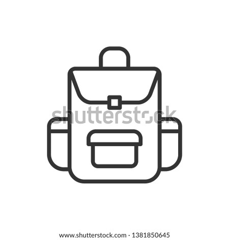 Backpack. simple flat vector icon illustration