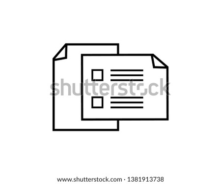 Document vector icon. Illustration isolated for graphic and web design. - Vector 
