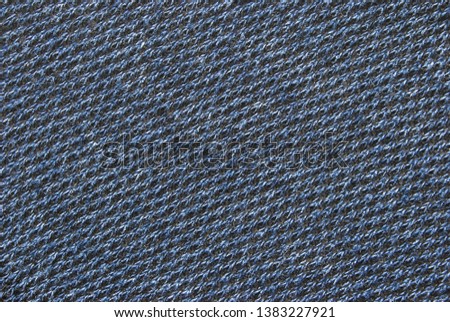 Navy blue knitted fabric texture as background