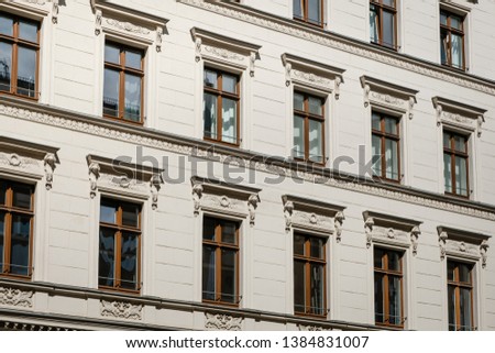house facade, old residential building exterior