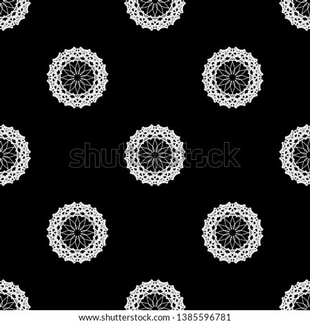 geometric black-and-white ornament seamless pattern