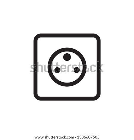 socket outlet electric plug icon design template