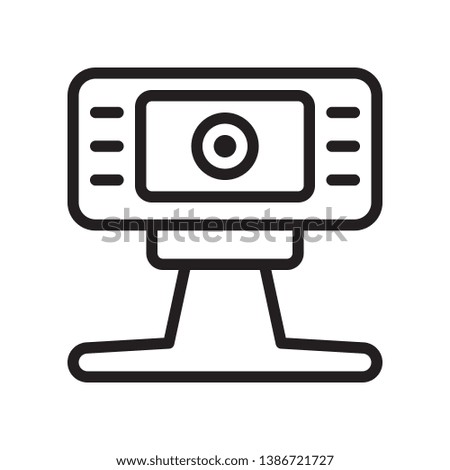 Webcam icon in trendy outline style design. Vector graphic illustration. Webcam icon for website design, logo, app, and ui. Editable vector stroke. EPS 10.
