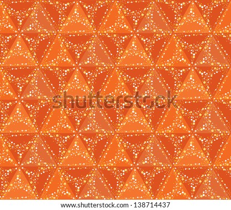Abstract bright geometric seamless background. Summer orange texture.