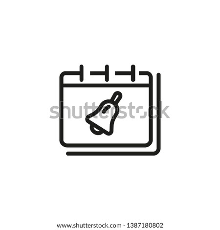 Calendar event line icon. Appointment, deadline, reminder. Notifications concept. Vector illustration can be used for topics like business, time management, mobile app
