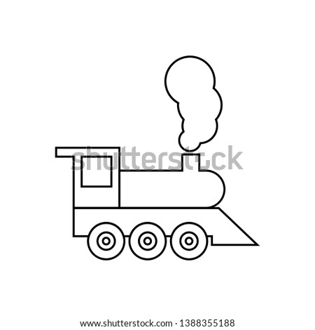 locomotive icon. Element of transport for mobile concept and web apps icon. Outline, thin line icon for website design and development, app development