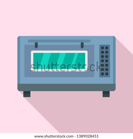 Factory bakery oven icon. Flat illustration of factory bakery oven icon for web design