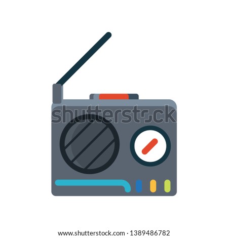 Radio vector icon sound element technology media music