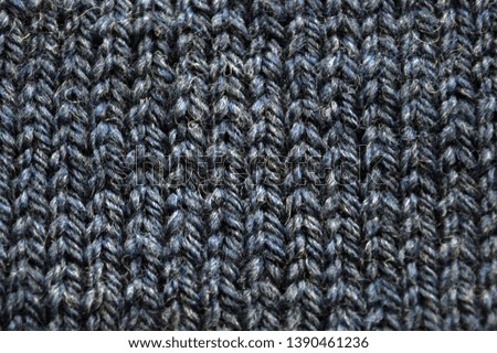 background knitted with blue wool