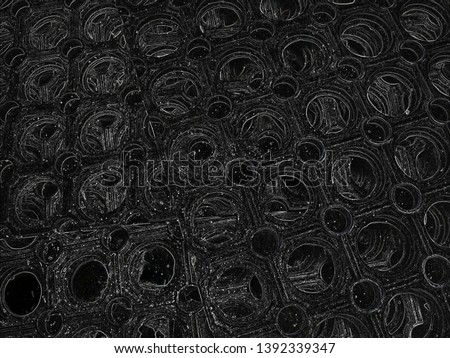 Beautiful Abstract Decorative White Dark Background. Monochrome texture, Black and white effect. Art Stylized Texture Banner With space for text.