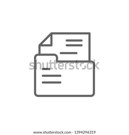 Folder, file outline icon. Elements of Business illustration line icon. Signs and symbols can be used for web, logo, mobile app, UI, UX