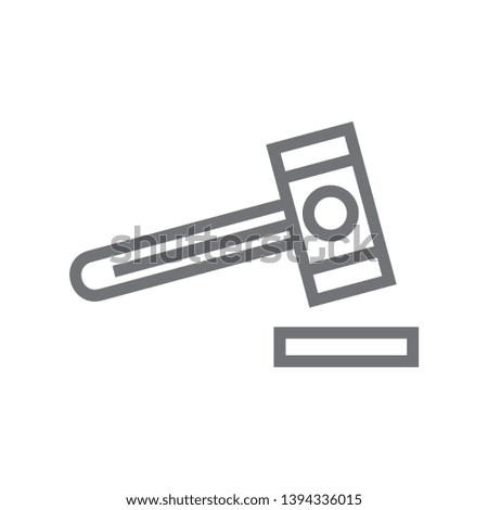 judge or auction hammer icon. EPS10 illustration vector - Vector