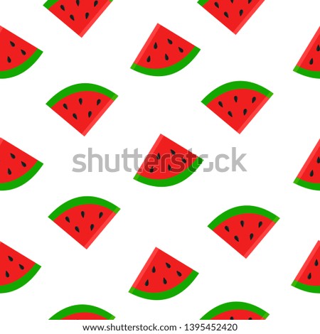 fruit watermelon vector pattern on white background