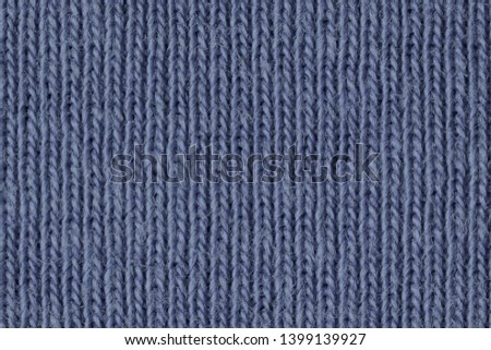 Faded blue cotton fibres close up, macro detail