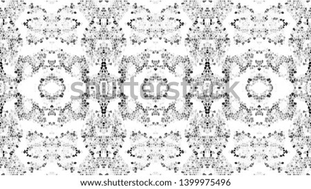 Black and white horizontal mosaic pattern for textile, backgrounds, tiles and designs
