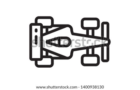 Racing car icon. Simple illustration of racing car vector icon for web - Vector