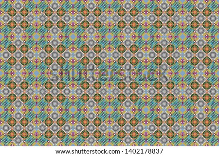 Design for poster, card, invitation in green, gray and blue colors. Trendy geometric flat seamless pattern, raster texture for abstract background or brochure, flyer, presentations design.