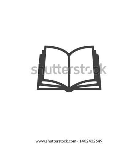 Open book icon illustration.Concept of Education.icon for mobile and web apps.