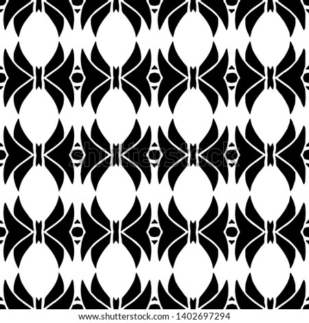 Seamless black white geometric background 