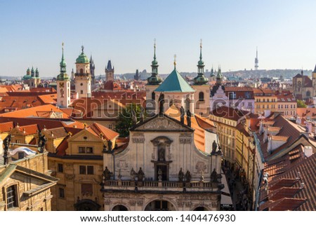 panoramic city views Prague Czech