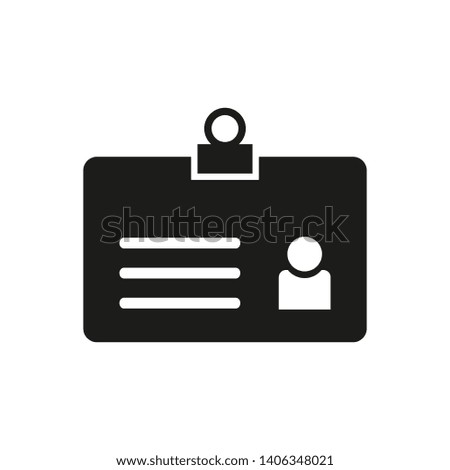 NAME TAG , ID CARD ICON DESIGN , VECTOR EPS10