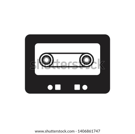 Cassette tape icon vector illustration