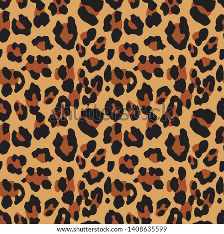 Animal Skin Leopard seamless Pattern print on background Vektör