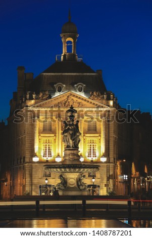 Place De La Bourse in Bordeaux, France. A Unesco World Heritage