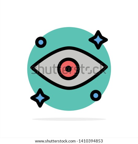 Eye, Eyes, Watching Abstract Circle Background Flat color Icon