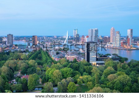 Rotterdam, Netherlands. Modern city center skyline.