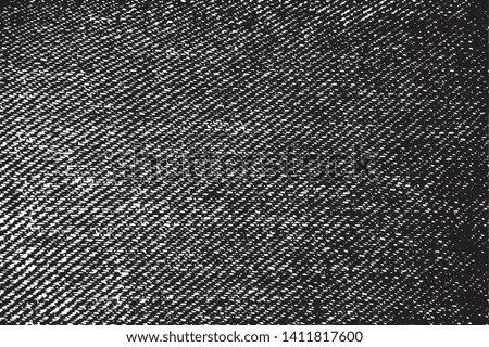 Vector fabric texture. Distressed texture of weaving fabric. Grunge background. Abstract halftone vector illustration. Overlay over any design to create interesting vintage rustic effect and depth.
