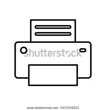 Thin line vector icon. Office workspace