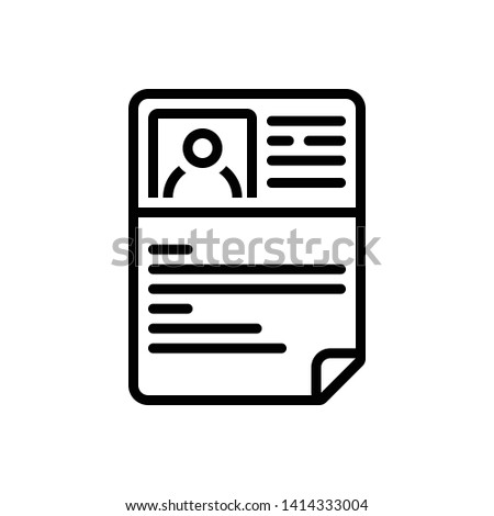 Vector black icon for resume