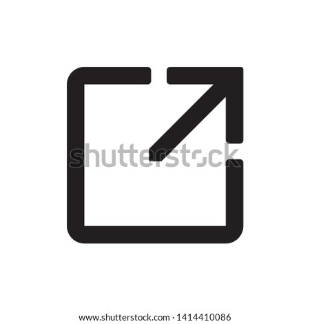 External link icon symbol vector. on white background. eps10