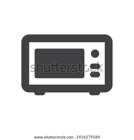 Microwave icon isolated on white background.