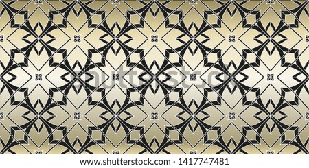Decorative seamless pattern. Endless pattern for Wallpaper, textile, packaging, printing, interior, cloth. Traditional ethnic ornament for your design. Abstract classic golden pattern 